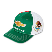 gold-bowtie-chevrolet-mexican-flag-full-back-cap-DC442 -classic-auto-store-online