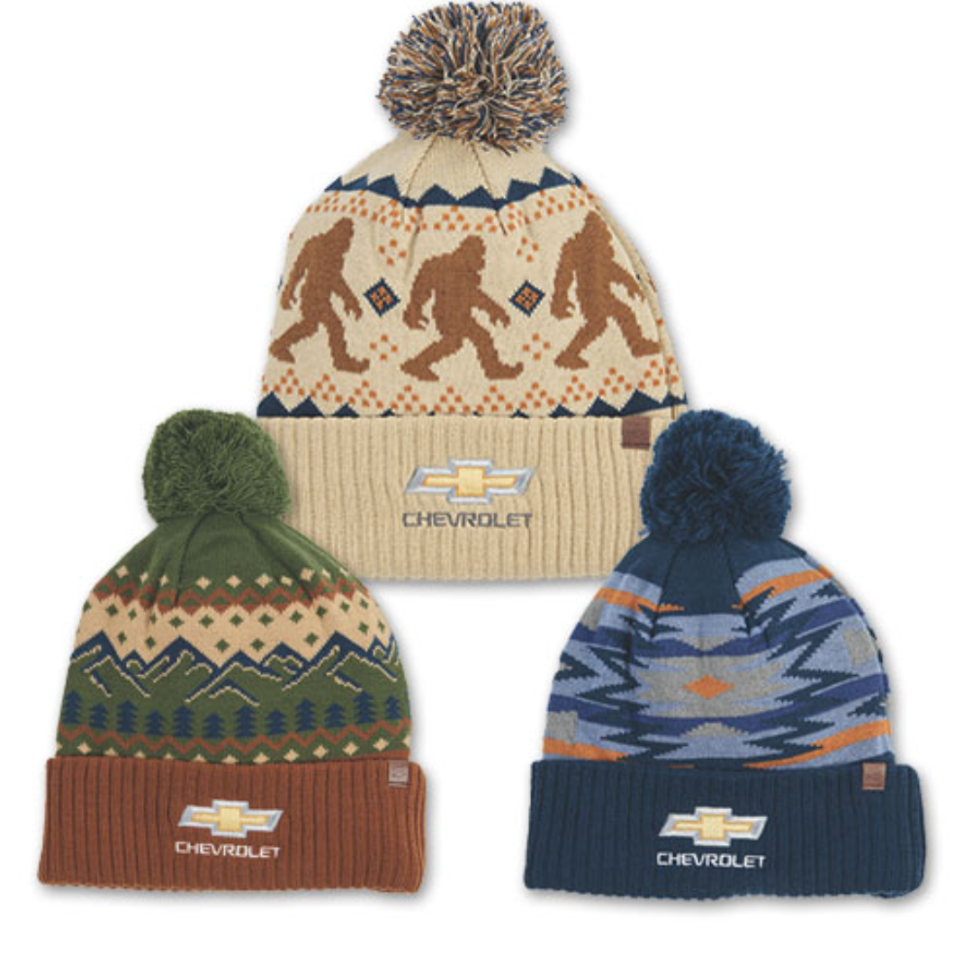 gold-bowtie-chevrolet-scenic-view-beanie-DC505 -classic-auto-store-online