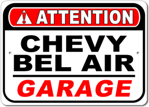 chevy-bel-air-attention-garage-aluminum-sign
