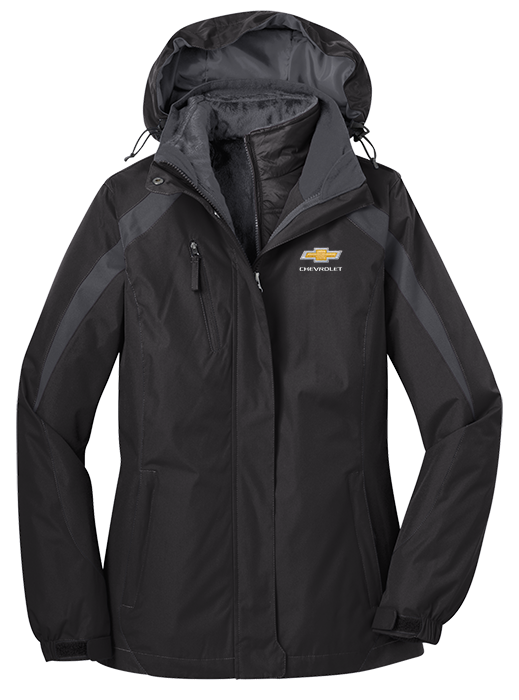 ladies-chevrolet-gold-bowtie-colorblock-3-in-1-jacket