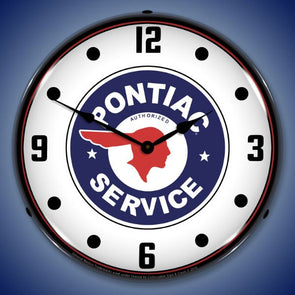 Pontiac Service Lighting Clock