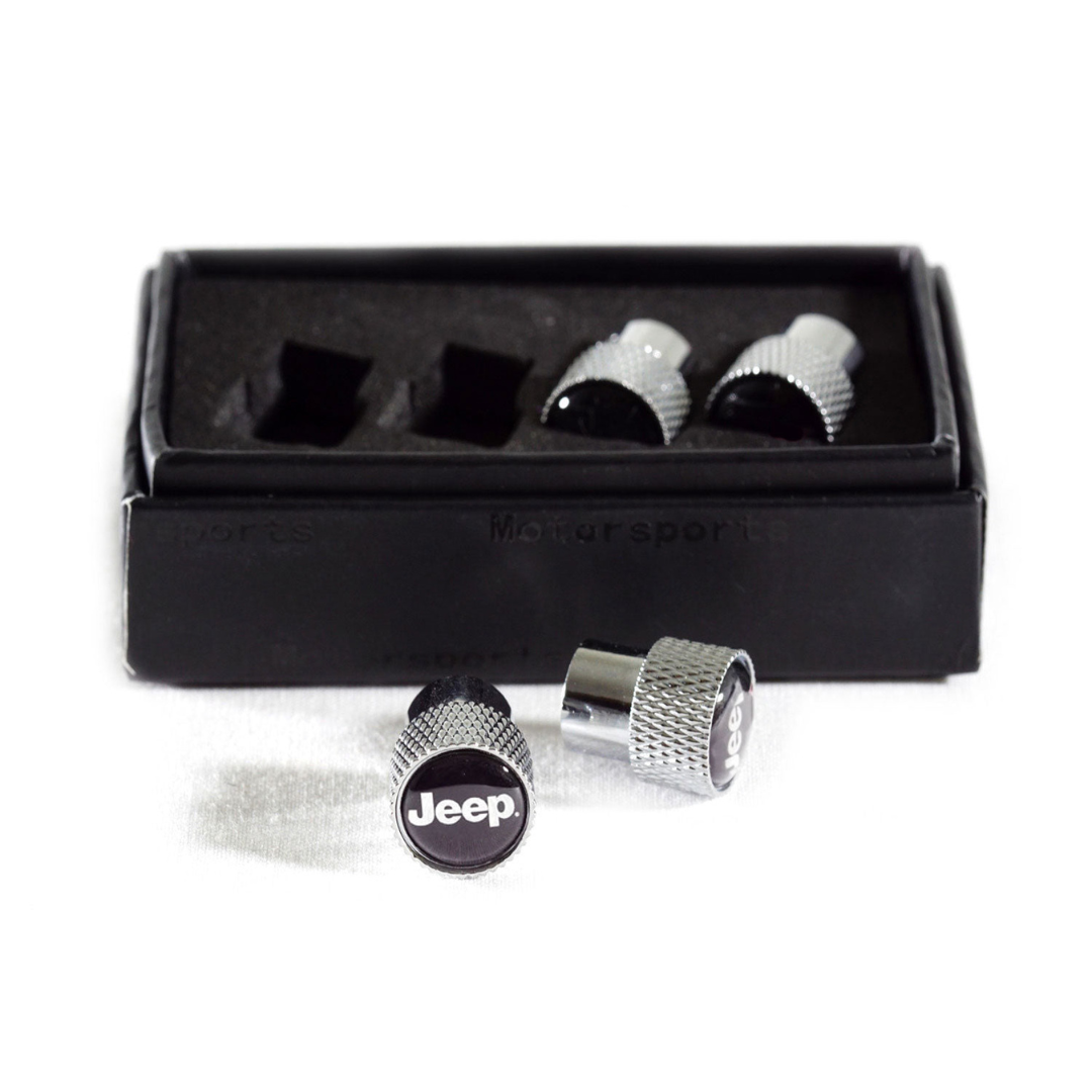 Jeep Chrome Knurled Valve Stem Caps