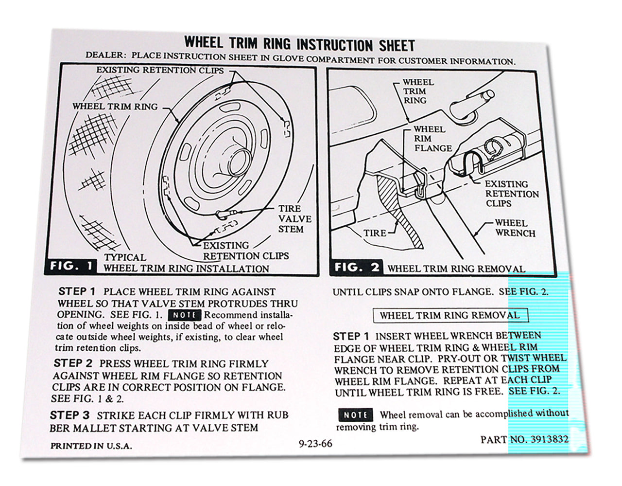 1967-1972 Corvette Card. Trim Ring-Glove Box - CA-0350-Corvette-Store-Online