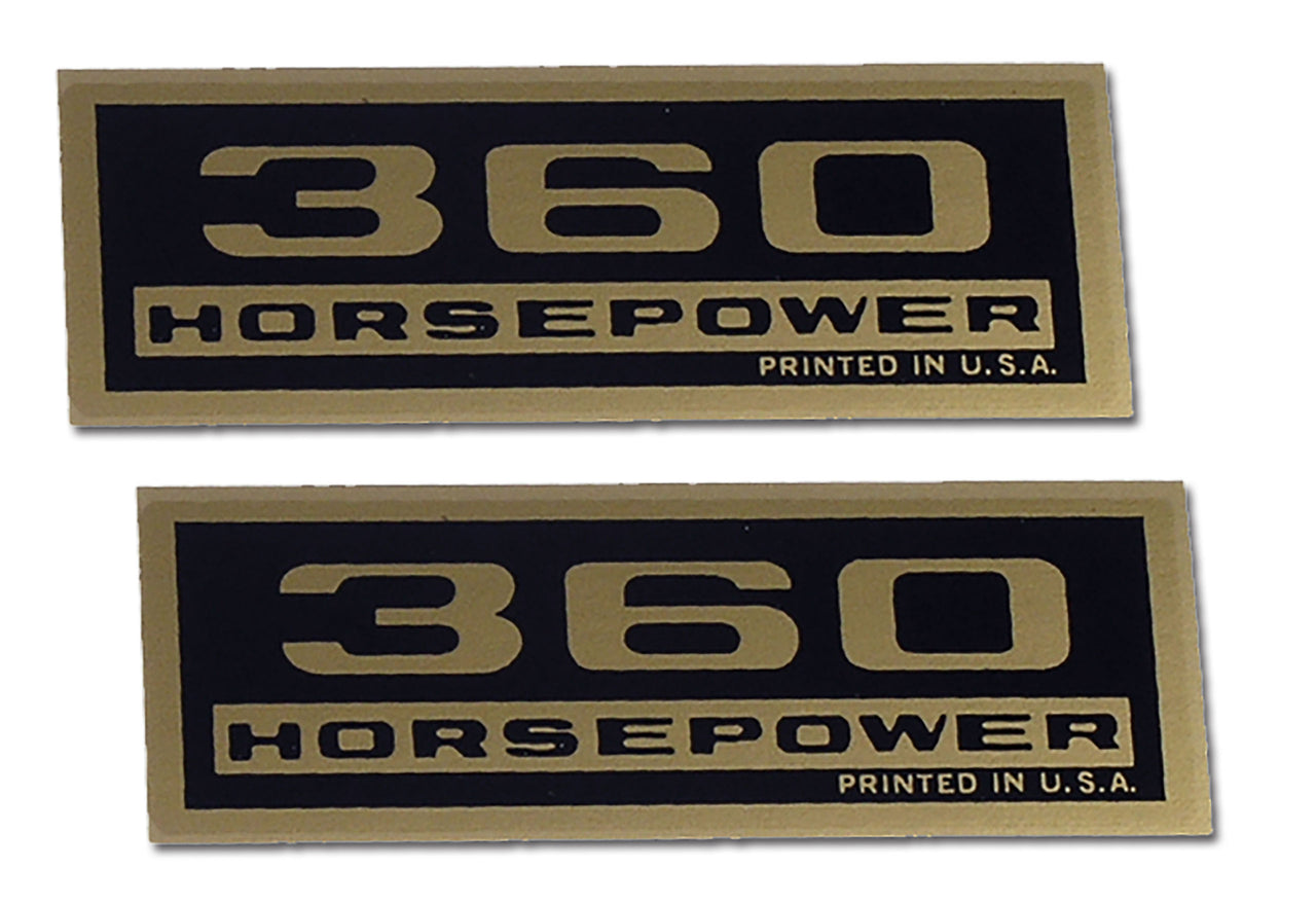 1962-1963 Corvette Decals. Valve Cover 360 Horsepower - CA-0390-Corvette-Store-Online