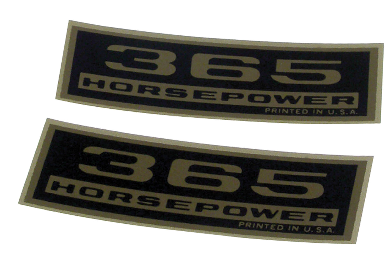 1964-1965 Corvette Decals. Valve Cover 365 Horsepower - CA-0392-Corvette-Store-Online