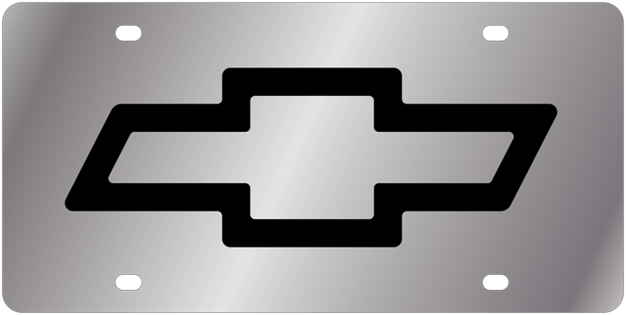 Chevrolet Bowtie Stainless Steel License Plate