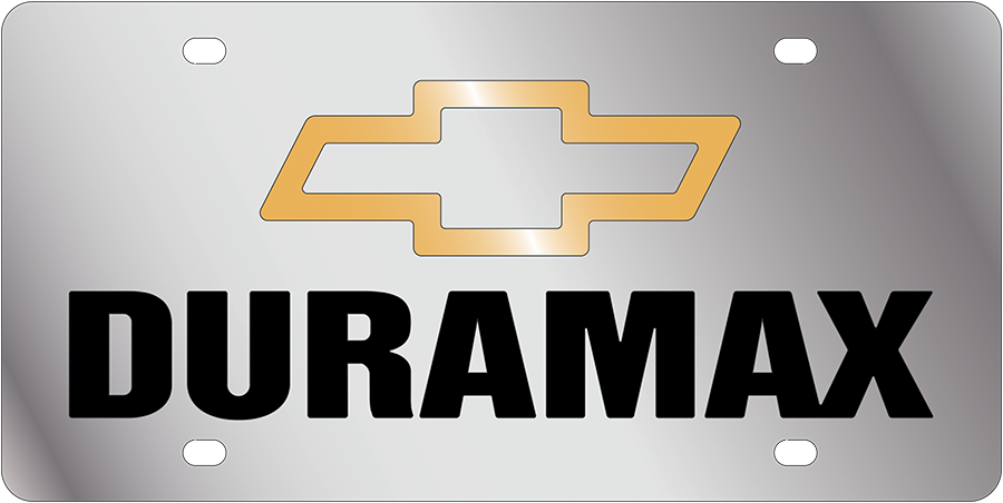 Chevrolet Duramax Stainless Steel License Plate