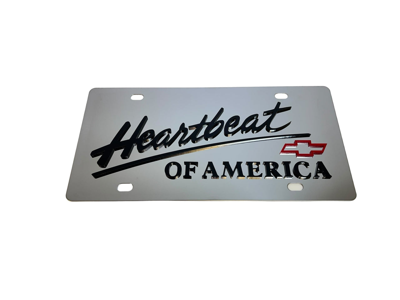 Chevrolet Heartbeat of America Stainless Steel License Plate
