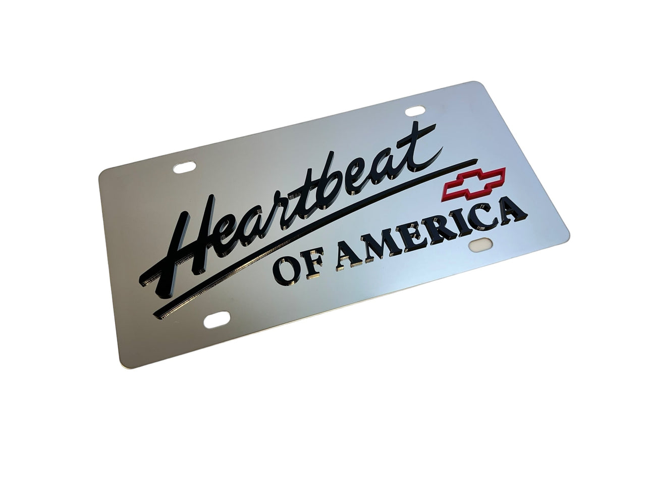 Chevrolet Heartbeat of America Stainless Steel License Plate
