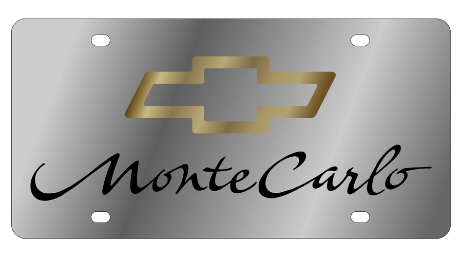 Chevrolet Monte Carlo Stainless Steel License Plate