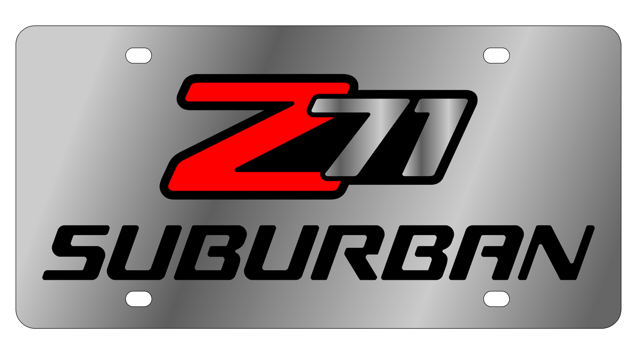 Chevrolet Z71 Suburban Stainless Steel License Plate