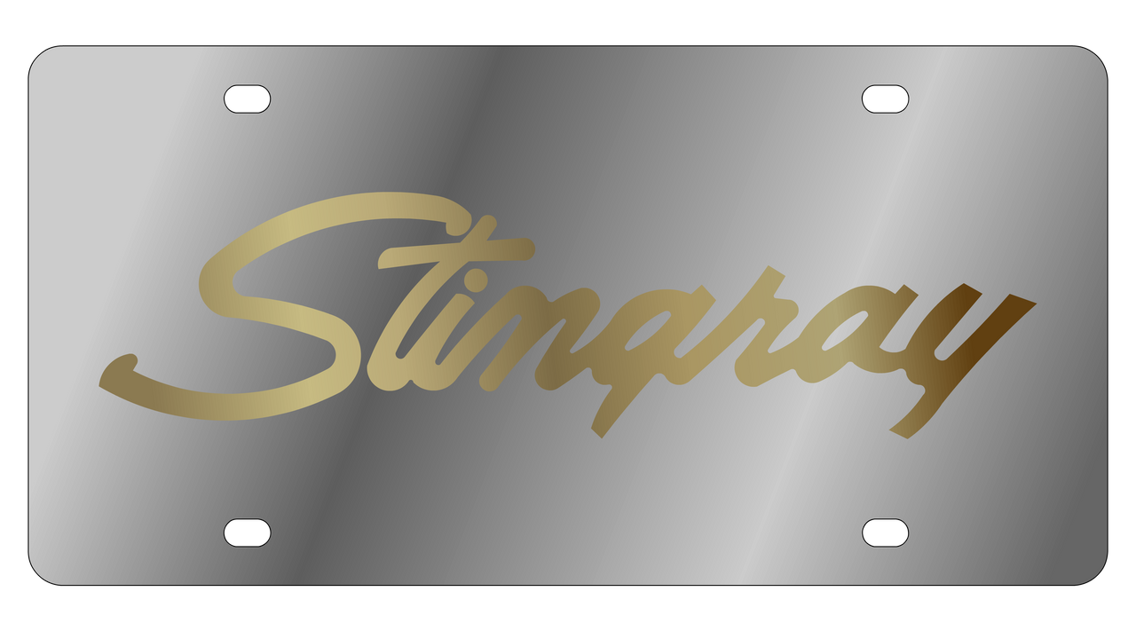 Chevrolet Corvette Stingray Stainless Steel License Plate