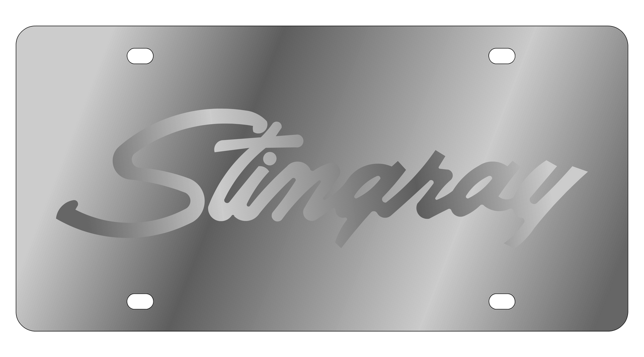 Chevrolet Corvette Stingray Stainless Steel License Plate