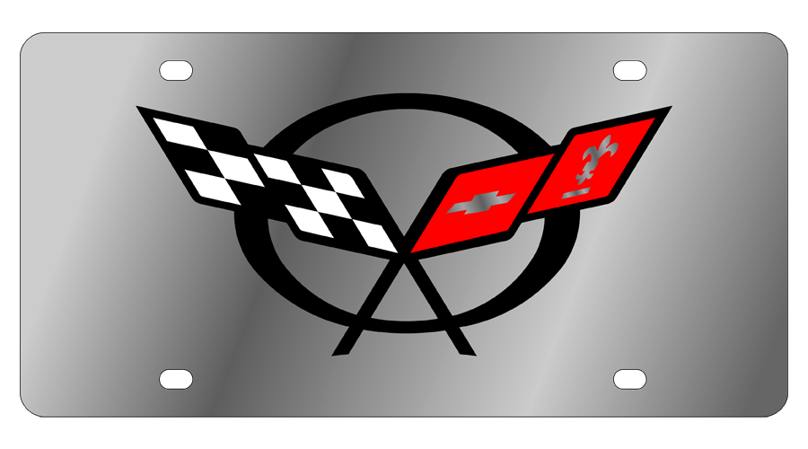Chevrolet Corvette C5 Stainless Steel License Plate