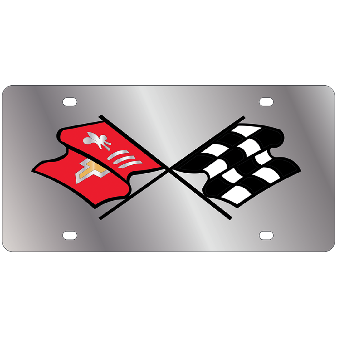 Chevrolet Corvette C2 Retro Stainless Steel License Plate