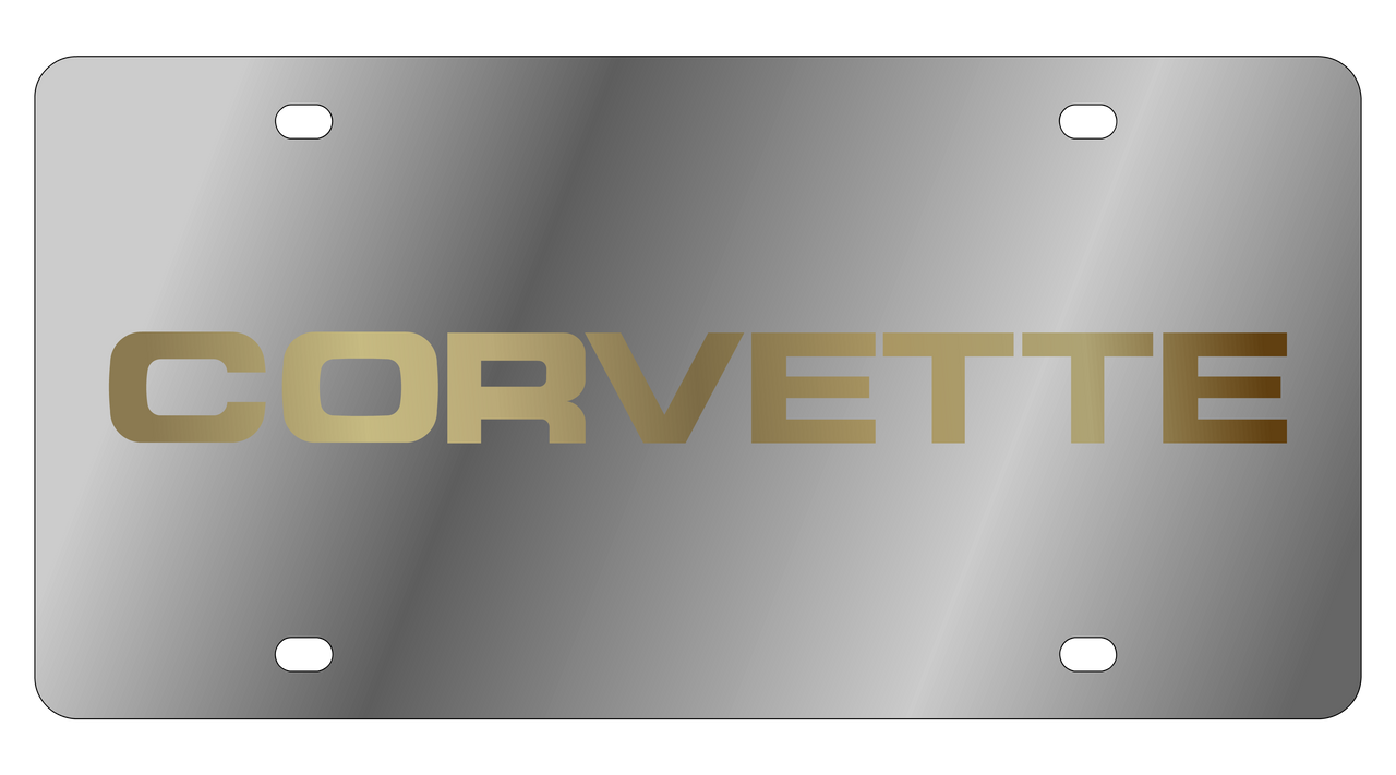 Chevrolet Corvette Stainless Steel License Plate