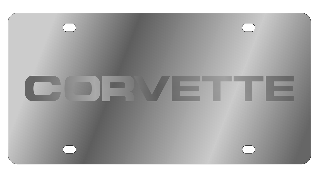 Chevrolet Corvette Stainless Steel License Plate