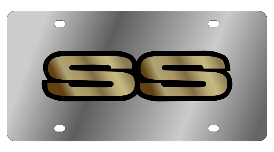 Chevrolet Retro SS Stainless Steel License Plate