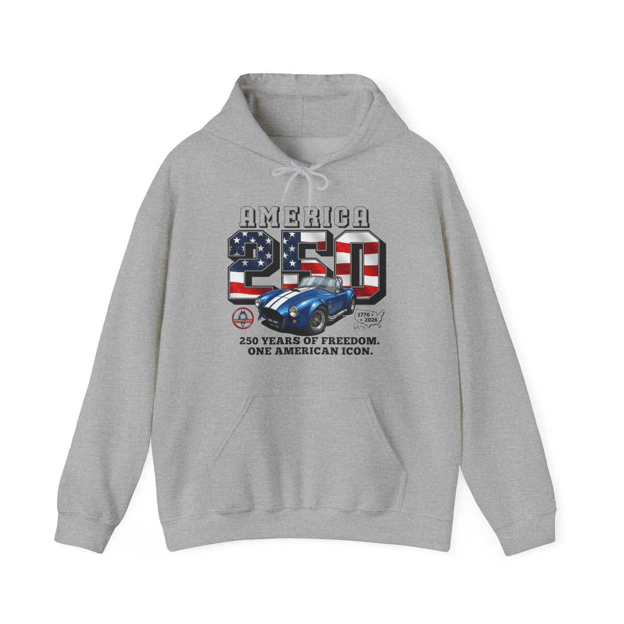 Shelby Cobra 427 America 250 "250 Years of Freedom" Patriotic Graphic Pullover Hoodie