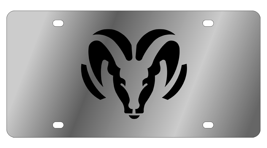 Ram Stainless Steel License Plate