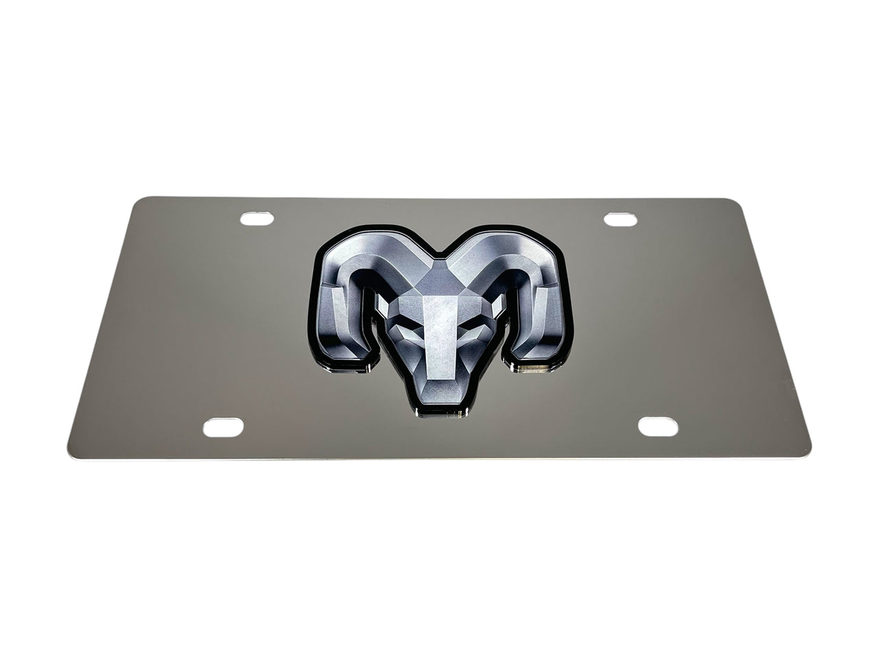 Ram Stainless Steel License Plate