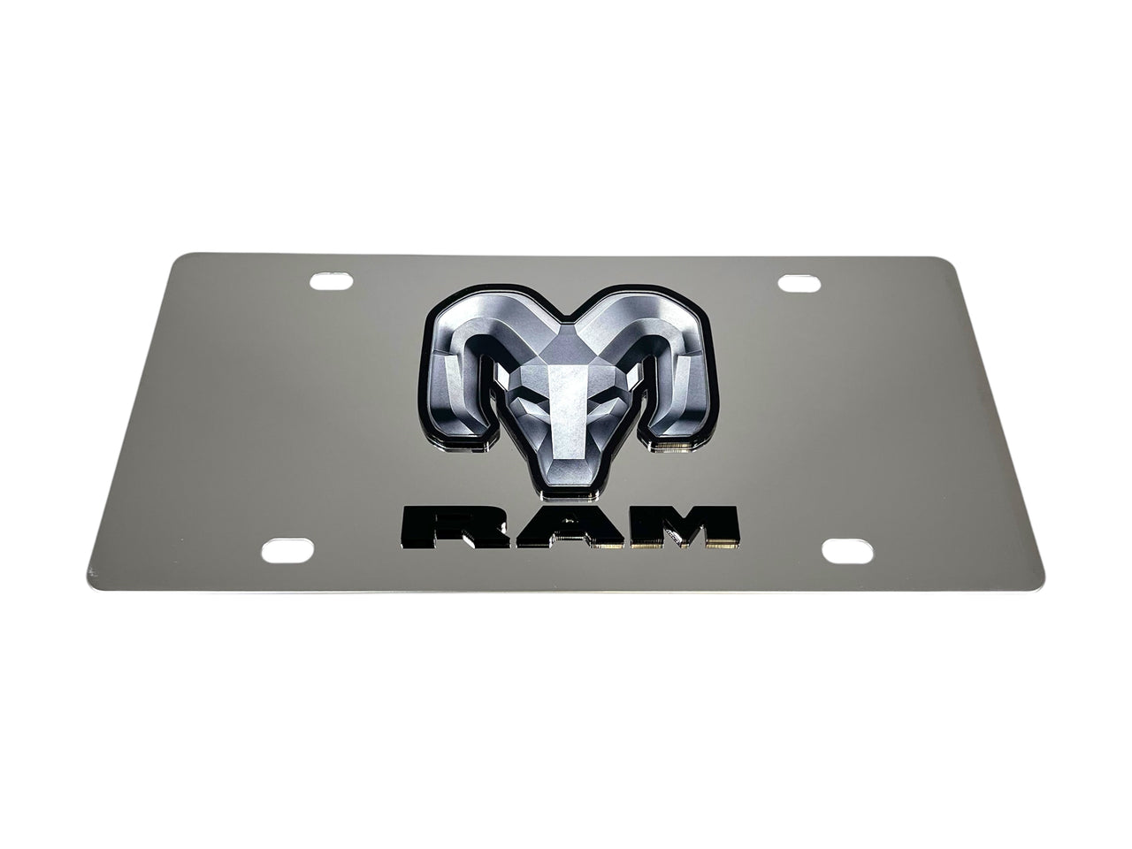 Ram Stainless Steel License Plate