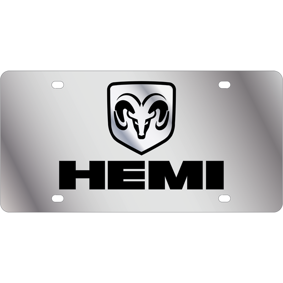 Dodge Hemi Stainless Steel License Plate