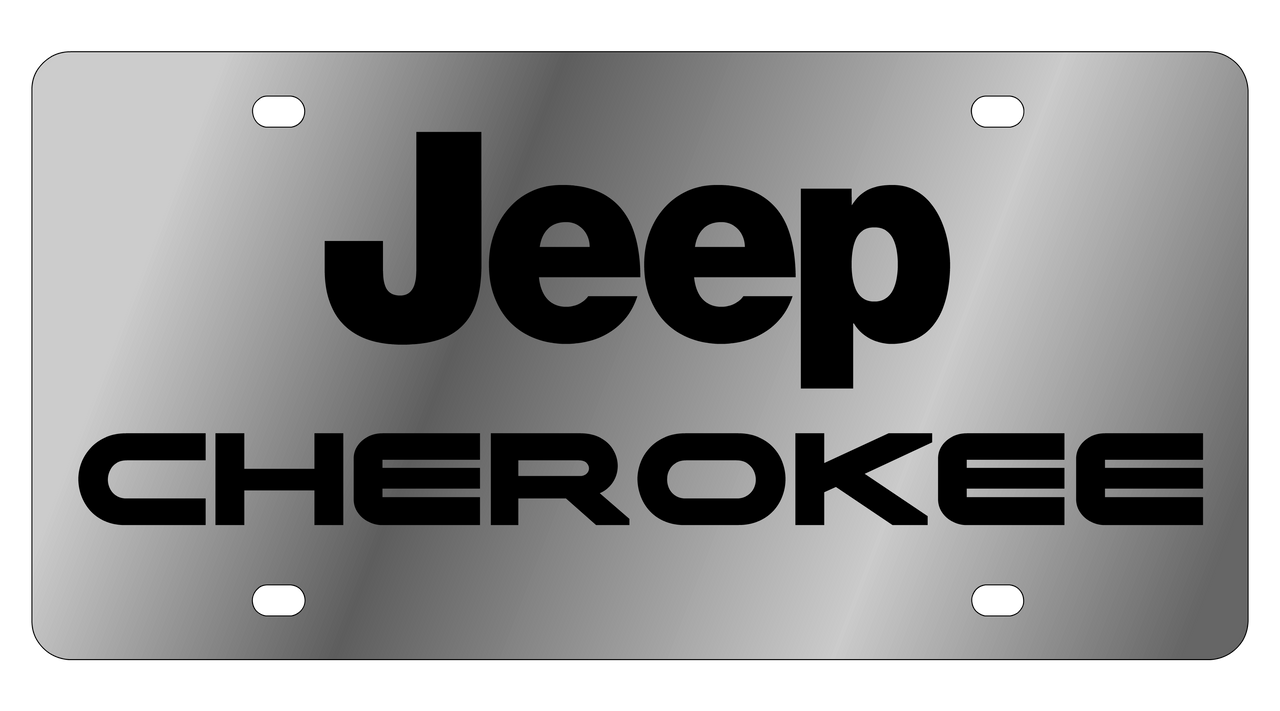 Jeep Cherokee Stainless Steel License Plate