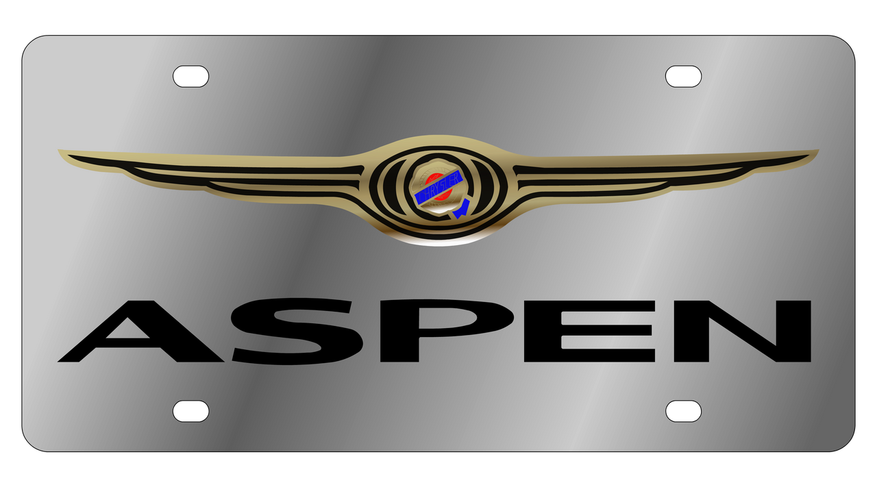 Chrysler Aspen Stainless Steel License Plate