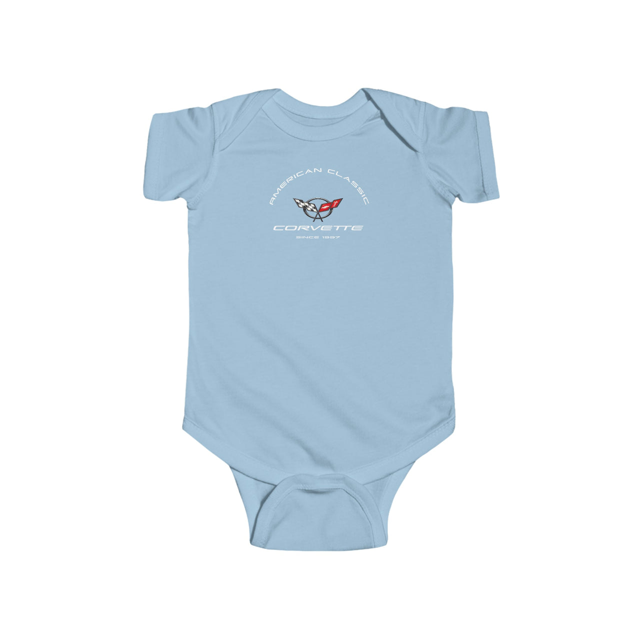C5 Corvette Baby Short Sleeve Snap Bottom One Piece Fine Jersey Bodysuit, Baby Gift Idea, Infant Outfit, Corvette Fan