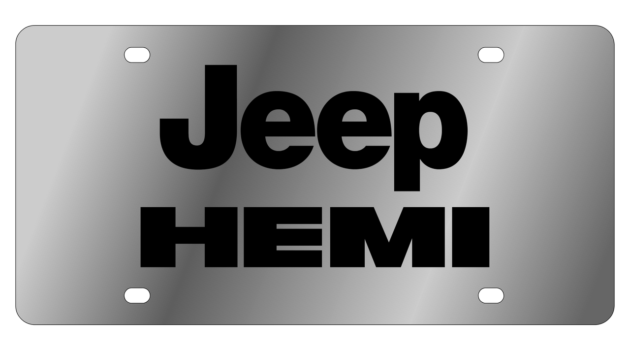 Jeep HEMI Stainless Steel License Plate