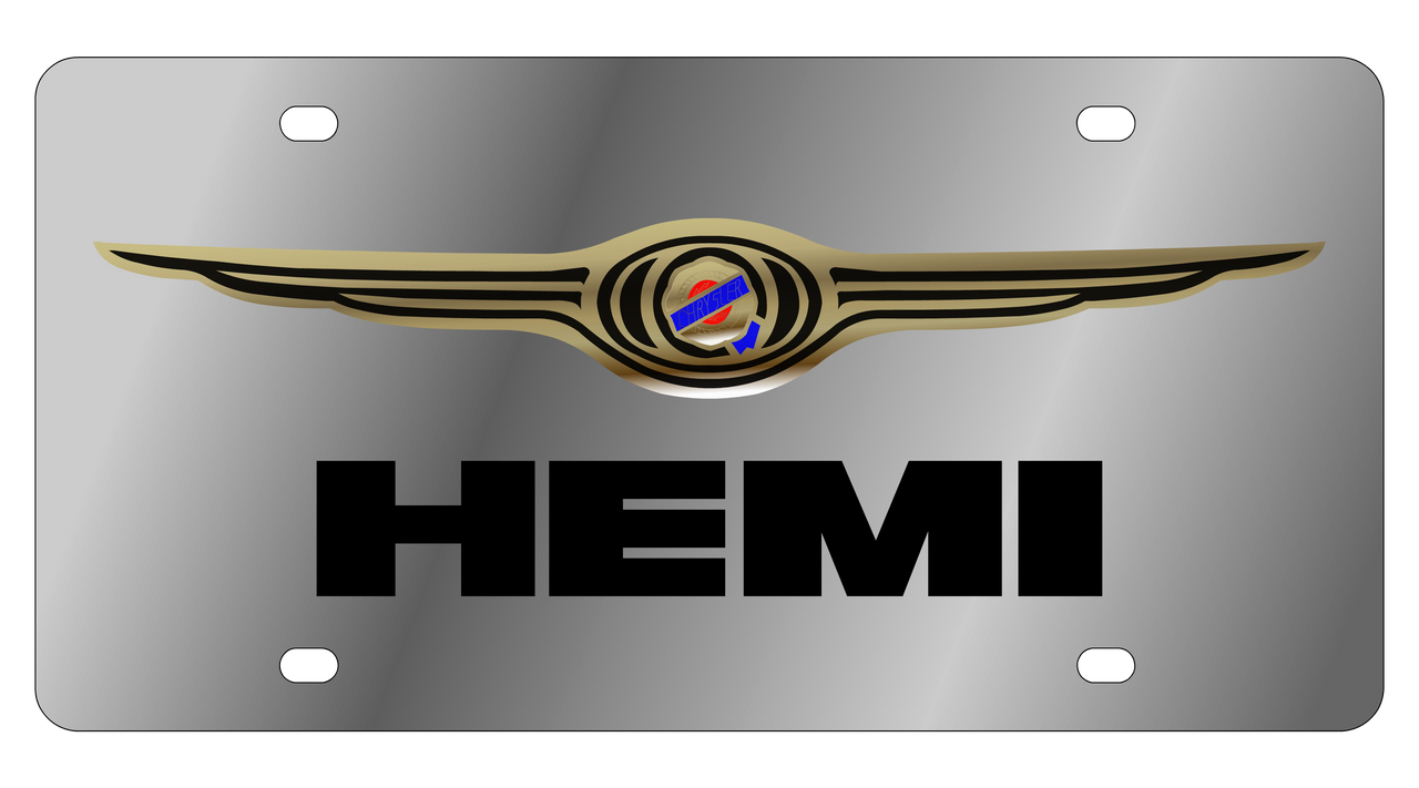 Chrysler HEMI Stainless Steel License Plate