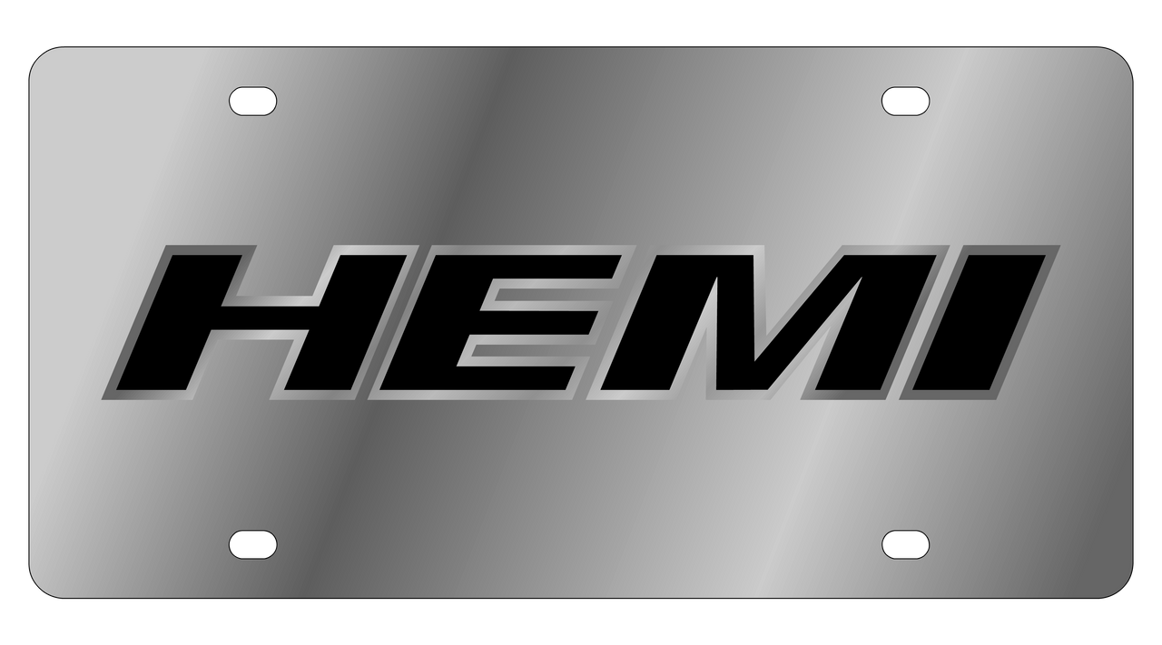 Mopar HEMI Stainless Steel License Plate