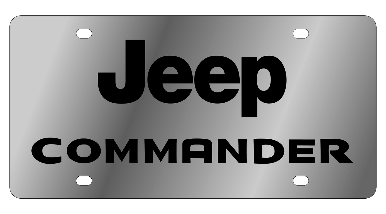 Jeep Commander Stainless Steel License Plate