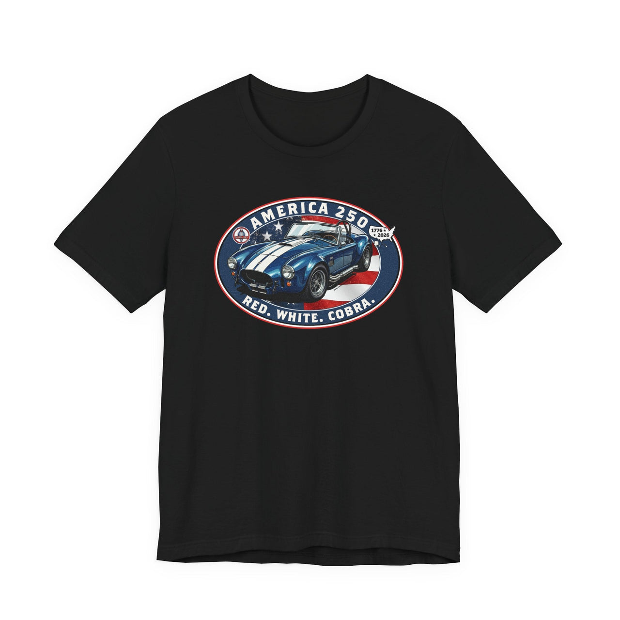 Shelby America 250 "Red. White. Cobra." Premium Cobra 427 Oval Short-Sleeve Tee
