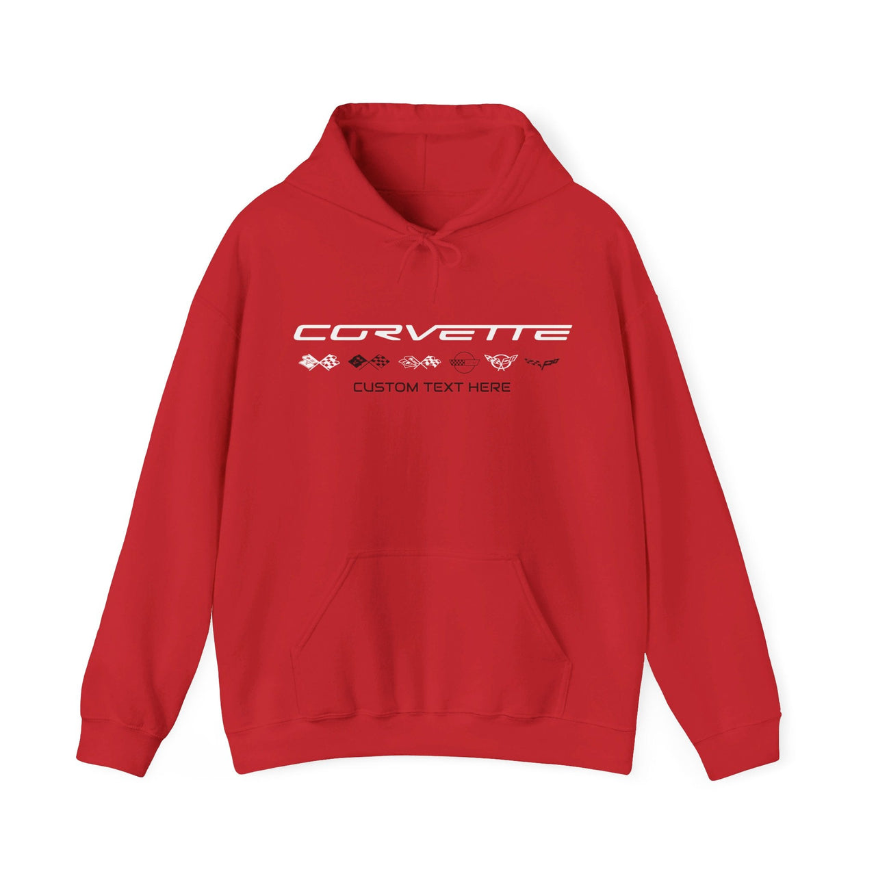 Personalized Corvette Generation Flags Fleece Hoodie