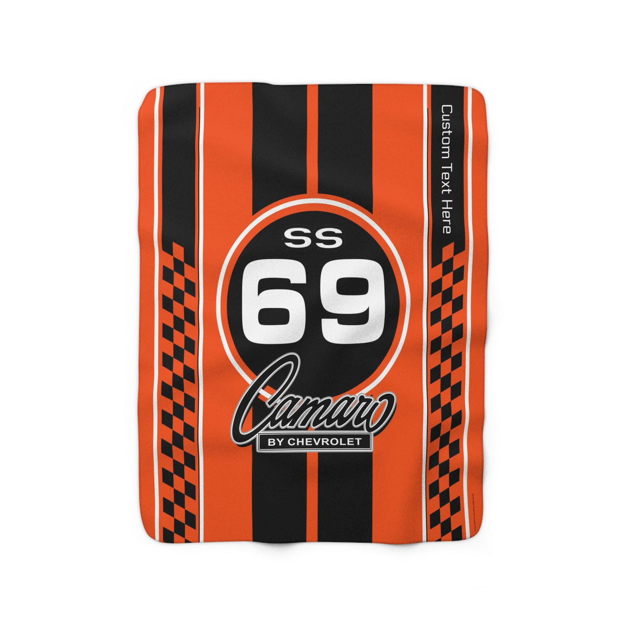 Personalized 1969 Camaro SS  Retro Racing Decorative Sherpa Blanket