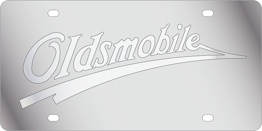 Oldsmobile Script Stainless Steel license Plate