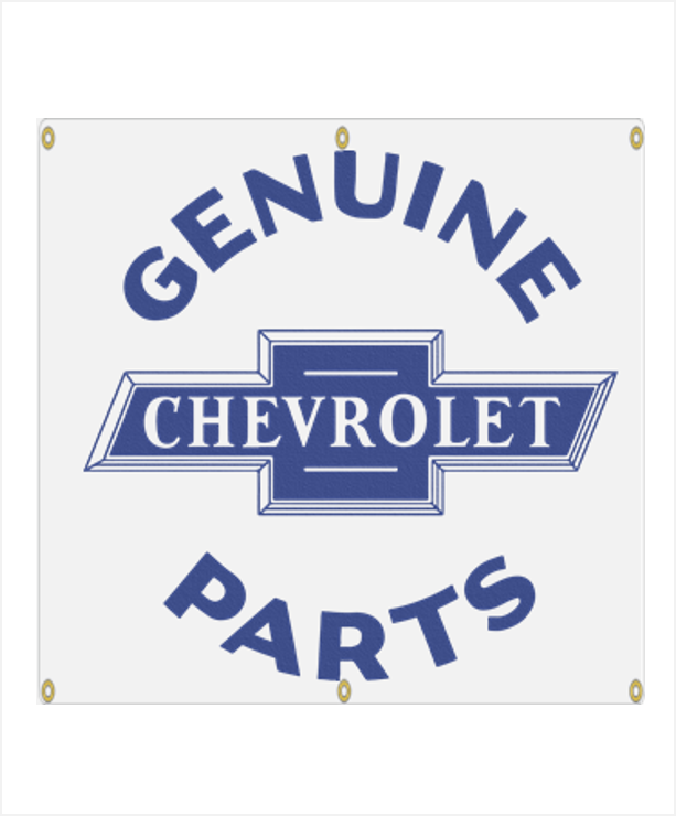 CHEVROLET GENUINE PARTS GARAGE BANNER