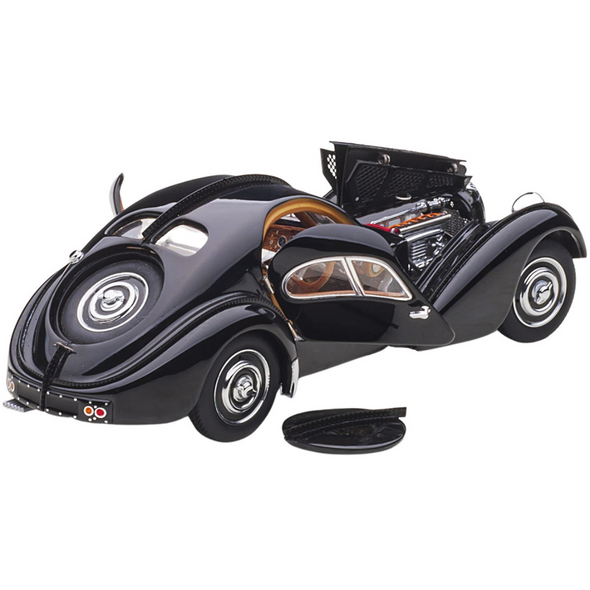 1938 Bugatti Type 57SC Atlantic Black 1/43 Diecast Model Car by Autoart