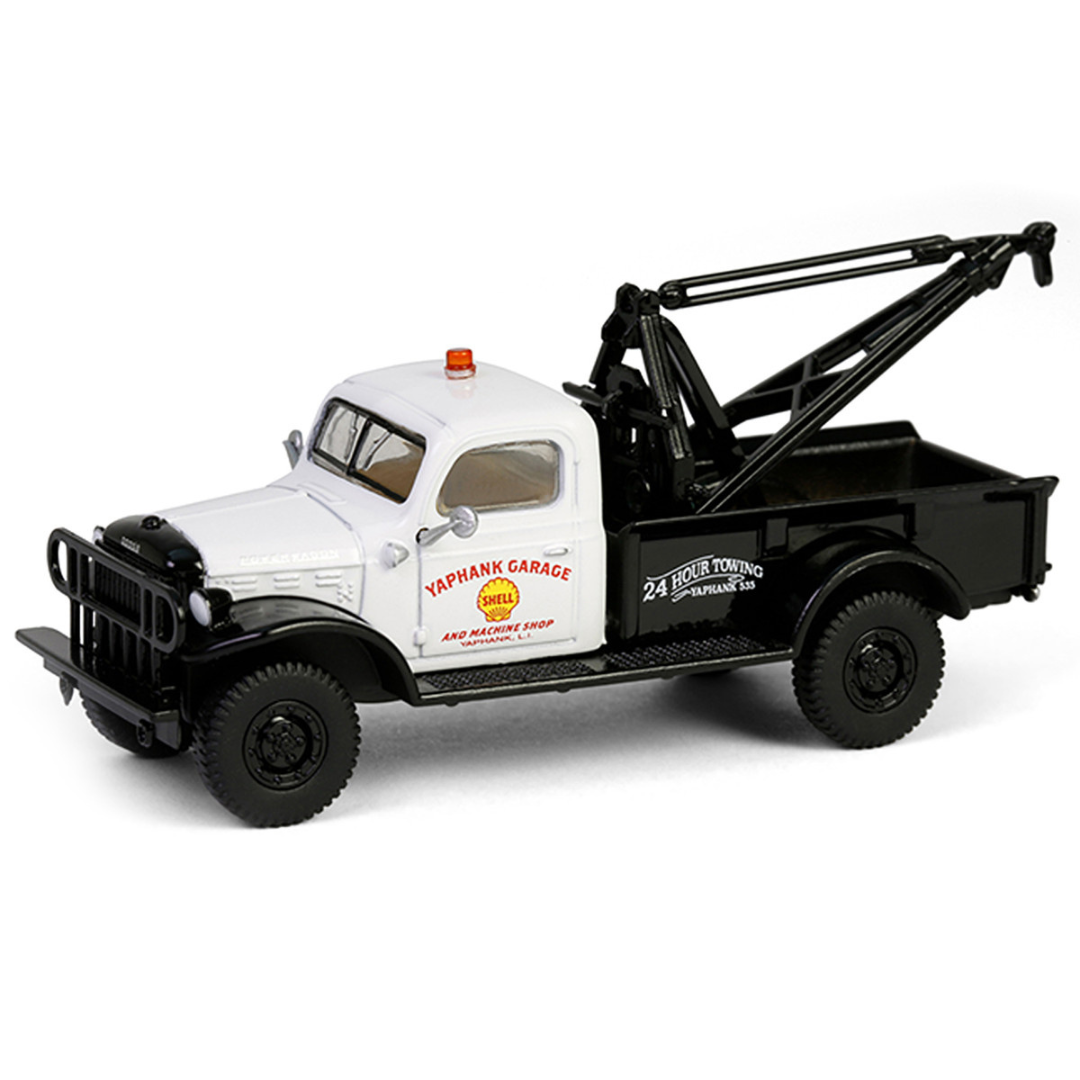 1945 Dodge Power Wagon Wrecker Tow Truck "Shell Oil" White and Black "Running on Empty" Series 17 1/64 Diecast Model Car