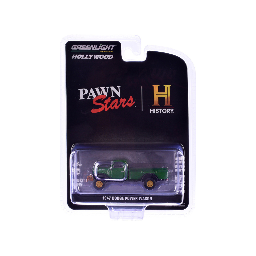 1947 Dodge Power Wagon Pickup Truck Green Metallic and Black "Pawn Stars" (2009-Current) TV Series "Hollywood Series" Release 42 1/64 Diecast Model Car