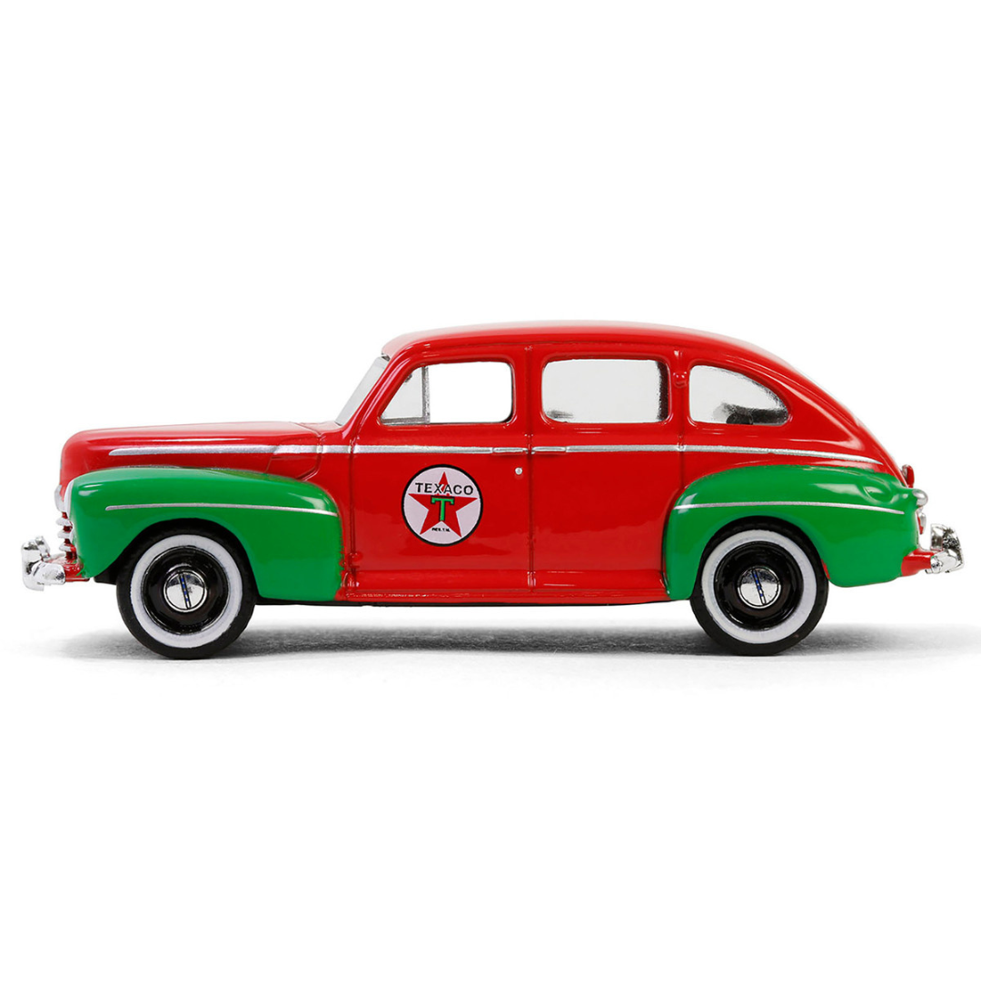 1948 Ford Fordor Super Deluxe "Texaco" Red with Green Fenders "Texaco Special Edition" Series 1 1/64 Diecast Model Car