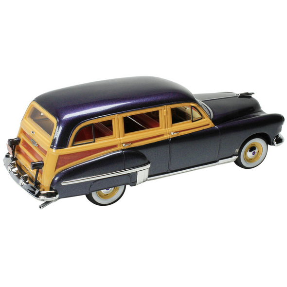 1949 Oldsmobile 88 Station Wagon Nightshade Blue 1/43 Model Car by Goldvarg Collection
