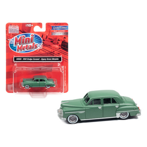 1950-dodge-coronet-gypsy-green-metallic-1-87-ho-scale-model-car-by-classic-metal-works