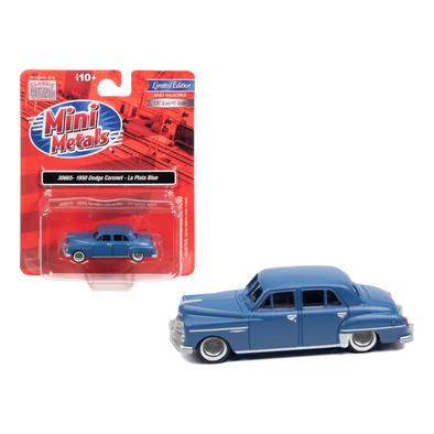 1950 Dodge Coronet La Plata Blue 1/87 (HO) Scale Model Car by Classic Metal Works