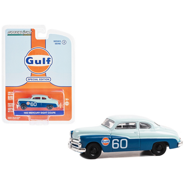 1950 Mercury Eight Coupe #60 "Gulf Oil Special Edition" Series 2 1/64 Diecast Model Car