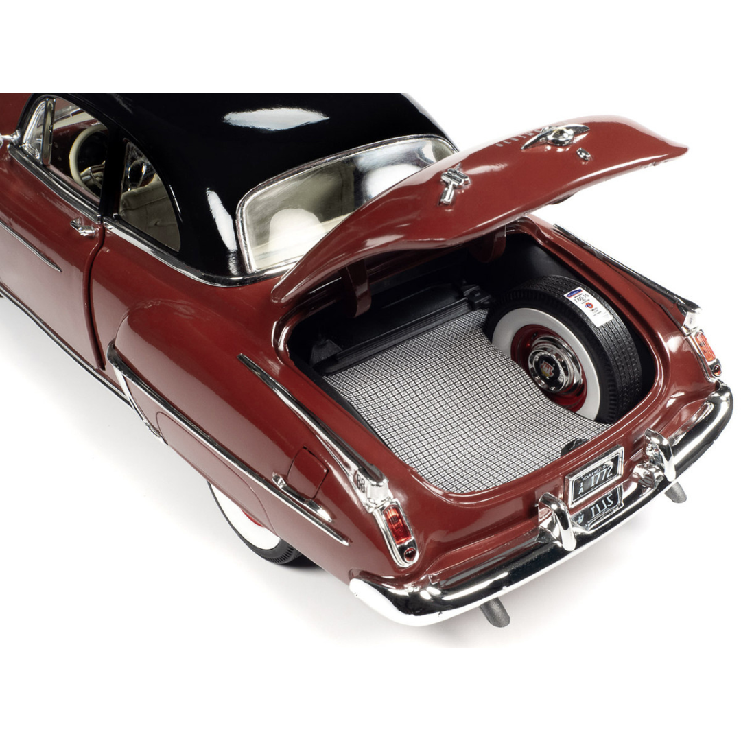 1950-oldsmobile-rocket-88-chariot-red-1-18-diecast-model-car-by-auto-world