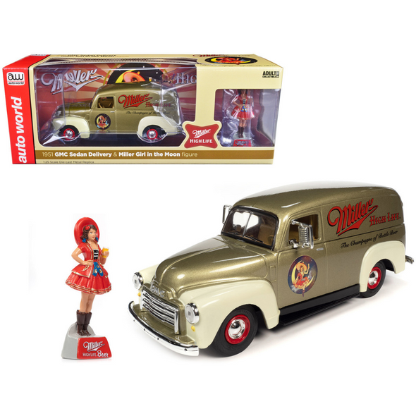 1951 GMC Sedan Delivery "Miller High Life" 1/25 Diecast Model Car by Auto World