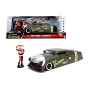 1951-mercury-matt-green-with-harley-quinn-diecast-figurine-dc-comics-bombshells-series-1-24-diecast-model-car-by-jada